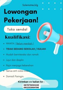 Lowongan Penjaga Toko Sendal
