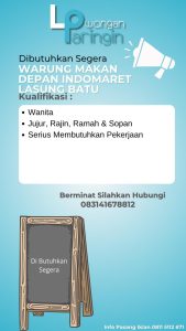 Lowongan Kerja Warung Makan Depan Indomaret Lasung Batu