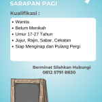 Lowongan Penjaga Outlet Sarapan Pagi