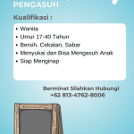 Lowongan Baby Sister / Pengasuh