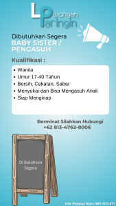 Lowongan Baby Sister / Pengasuh