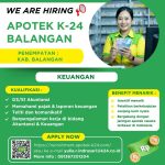 Lowongan Kerja Staf Keuangan Apotek K-24 Balangan