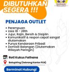Dibutuhkan Segera! Lowongan Kerja Penjaga Outlet Roti Kukus Fathana