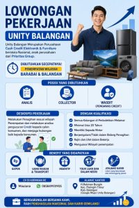 Lowongan Kerja Unity Balangan & Barabai: Bergabunglah Bersama Kami!
