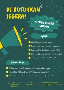 Lowongan Kerja Asisten Rumah Tangga (ART) Area Paringin