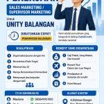 Lowongan Kerja Sales & Supervisor Marketing Unity Balangan