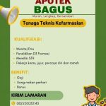 Lowongan Kerja Tenaga Teknis Kefarmasian di Apotek Bagus