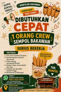 Lowongan Kerja Balangan: Dicari Cepat Crew Sempol Bakawan!