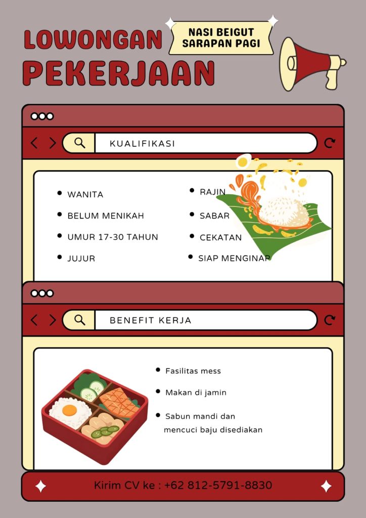 Lowongan Kerja Nasi Beigut Sarapan Pagi: Bergabunglah Bersama Kami!