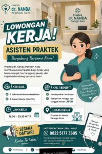 INFO LOWONGAN KERJA: ASISTEN PRAKTEK