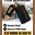 Telah Tercecer Remote Mobil dan STNK plat Da 1609 YH