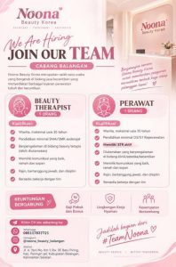 Lowongan Noona Beauty Korea Balangan