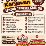 Lowongan Untuk Karyawan Tempura Chili Oil